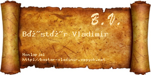 Bástár Vladimir névjegykártya